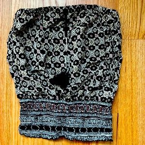 Express Womens Smocked Tube Top with Tassle - Small